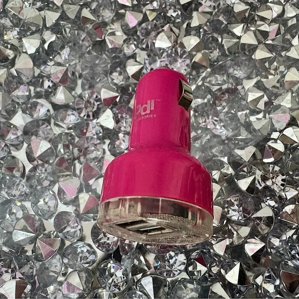 PDI car charging port dual usb Pink cute Car Charger